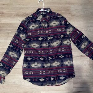 Long sleeve African style button up